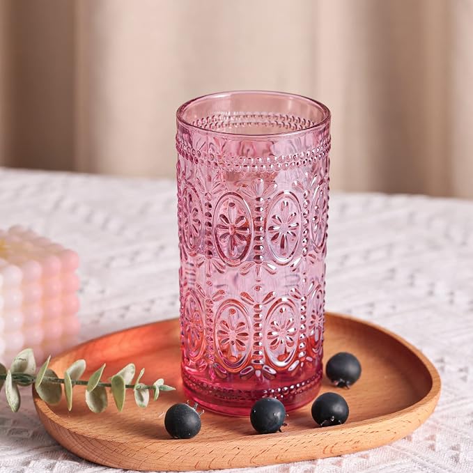 Darlion Vintage Glassware, 12oz Highball Glasses | Lead-Free Glass, Food Grade - Image 7