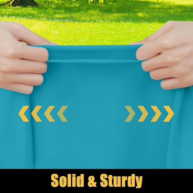 Smiry Rectangle Picnic Table Cloth, Waterproof Elastic Fitted Tablecloths for 8 Foot Tables, Washable Polyester Table Cover for Camping, Indoor and Outdoor (Teal, 36"x96")
