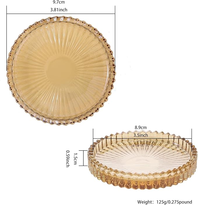 Glass Coasters Round Cup Mat, Decorative Wine Bottle Coaster, Crystal Drink - Image 8