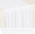 Showgeous 18 Pack White Cheesecloth Table Runner, 17 x 108 Inches | Boho by Showgeous