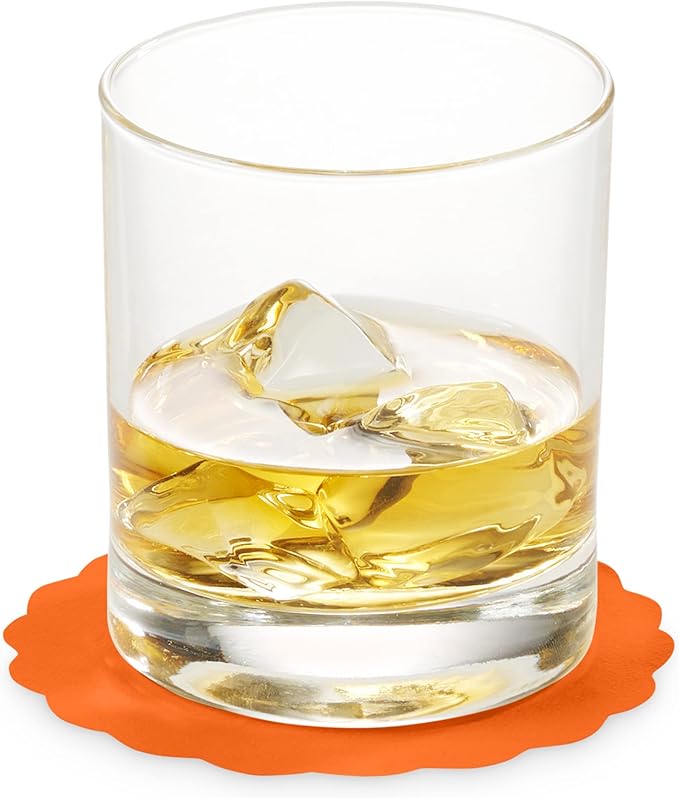 Disposable Orange Paper Coasters for Drinks, 3.5 Inch Round Coasters for Bar, Cocktail, Beverage, Wine Or Event, 500 Pack Bulk