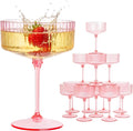 LIYH 20pcs Pink Martini Glasses 10 Oz Martini Glasses Plastic Disposable Pink by LIYHLoveinyourheart