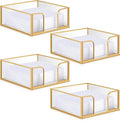 LemonRoad 4 Pcs Square Gold Napkin Holder by Unknown