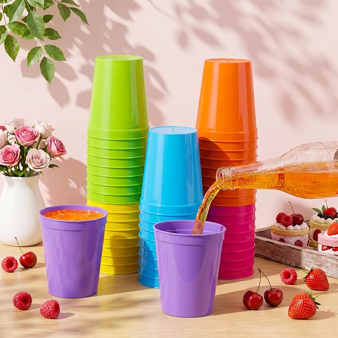Yungyan 50 Pack 16 oz Stadium Cups Reusable Plastic Cups Blank Drink Stadium - Image 6