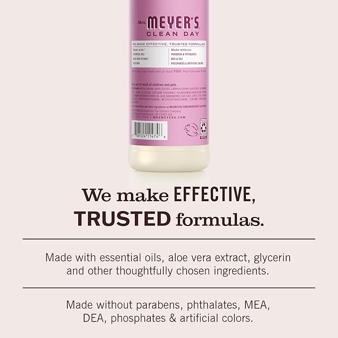 MRS. MEYER'S CLEAN DAY Liquid Dish Soap, Peony, 16 fl. oz