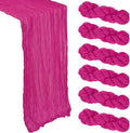 6 Pack Hot Pink Table Runner Cheesecloth 10Ft Gauze Cheese Cloth Table Runner by Heneger