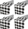 ShinyBeauty 4 Pack Checkered Table Runners by ShinyBeauty