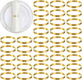 100 Pcs Gold Napkin Rings, Simple Round Metal Napkin Ring Holders 1.65 in, Alloy Napkin Rings Bulk, Table Decor for Weddings, Parties, and Banquets