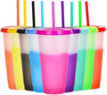 Color Changing Cups, 5 Pack 24oz Plastic Tumblers, Reusable Iced Coffee & by Alohastarttg