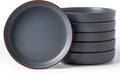famiware Mercury Pasta Bowls Set of 6, 33 oz Large Salad Bowls, Charcoal | by Famiware