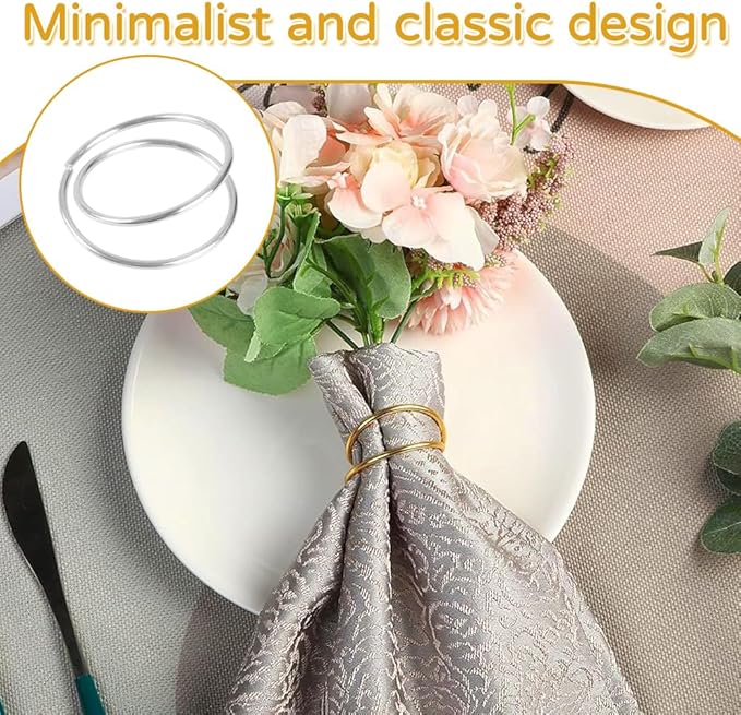 Napkin Rings, 12PCS Metal Spiral Napkin Buckles, Modern Minimalist Dining Table Decorations for Daily Use, Christmas, Wedding, Dinner, Party, Banquet