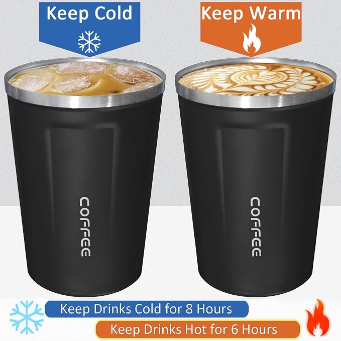 4 Pack Travel Coffee Mug 12oz Insulated Coffee Cup - Image 5