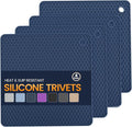 Silicone Trivet Mats 4 Heat Resistant Pot Holders Multipurpose Non-Slip Hot Pads by Unknown