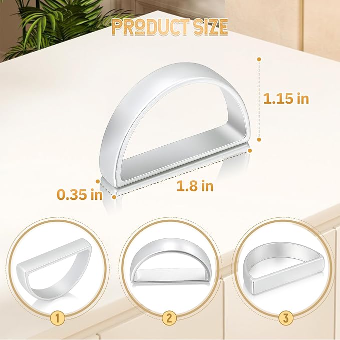 KPOSIYA Napkin Rings Set of 8, Metal Silver Napkin Rings Bulk - Image 3