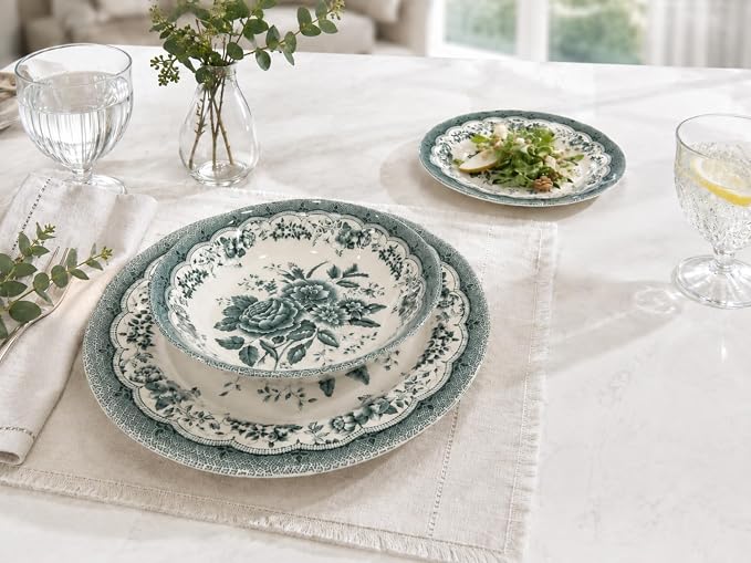Royal 12-Piece Porcelain Dinnerware Set - Image 7