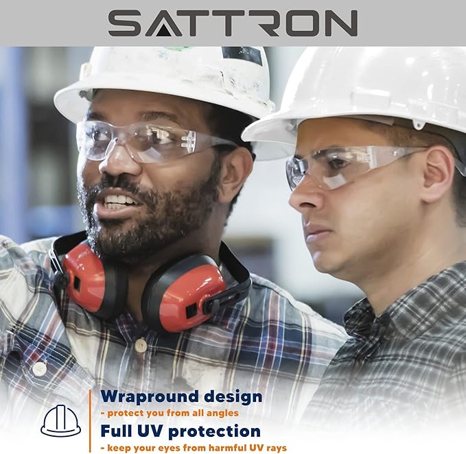 Clear Safety Glasses Bulk of 24, ANSI Z87.1 Eye Protection for Women Men, Scratch & Impact Resistant Protective Glasses, Ideal for Lab, Construction, Shooting
