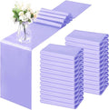 Horbaunal 24 Pack Lavender Satin Table Runner 12 x 108 Inch | Smooth Table by Horbaunal