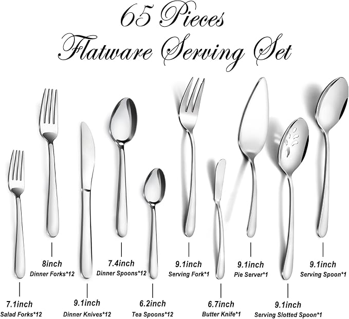 Pleafind 65-Piece Silverware Set - Image 2