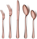 LIANYU Copper Silverware Flatware Set, 20 Piece Stainless Steel Cutlery Set | by LIANYU