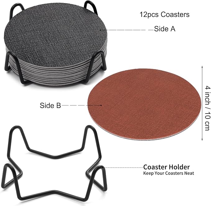 Faux Leather Drink Coasters - Image 9