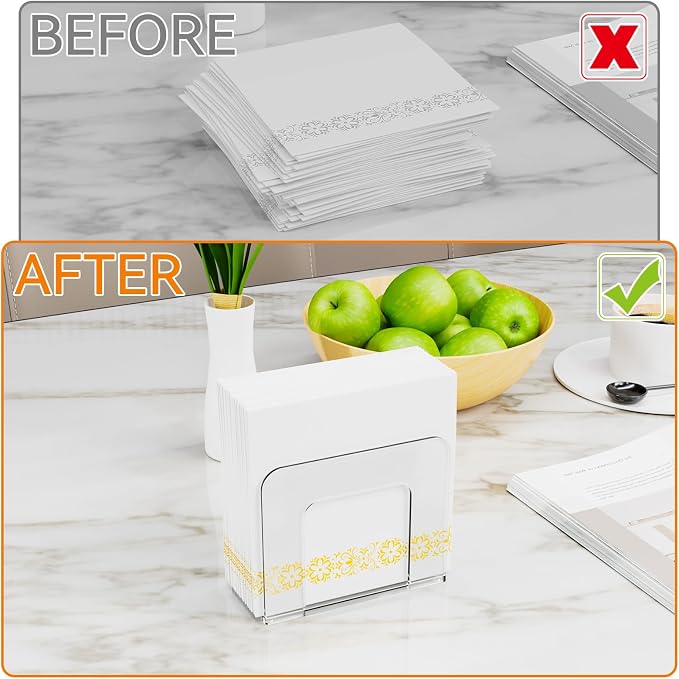 2 Pack Square Clear Napkin Holder - Image 5