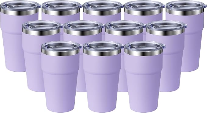 MEWAY 16oz Tumbler Double Wall Vacuum Insulated Travel Mug Bulk, Stainless by MEWAY