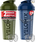 VELOMIX 2 Pack 28oz Protein Shaker Bottle by VELOMIX
