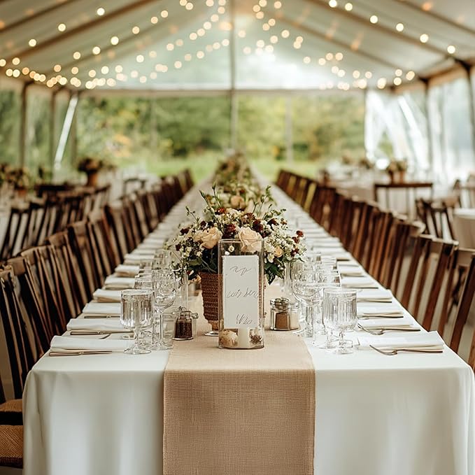 12 Pack Burlap Table Runners 12x108 Inch - Image 2