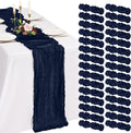 30 Pack Cheesecloth Table Runner 10FT Navy Blue Table Runner Boho Gauze Cheese by Showgeous