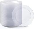 Bestluck 100PCS Clear Plastic Dinner Plates 10inch, Premium Hard Disposable by Bestluck