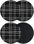 Simple Grid Coasters Set of 4, Absorbent Coasters by Unknown