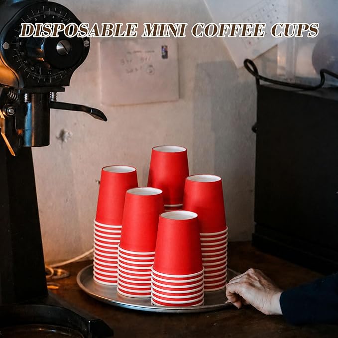 300 Pcs Mini Coffee Cups Brown Culture Cup 2oz Disposable Bathroom Cups Paper - Image 4