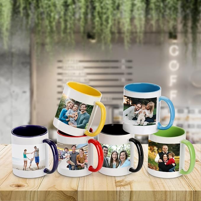 AVLA 6 Packs Porcelain Sublimation Mugs, 12 OZ Blank Drinking Cups - Image 7