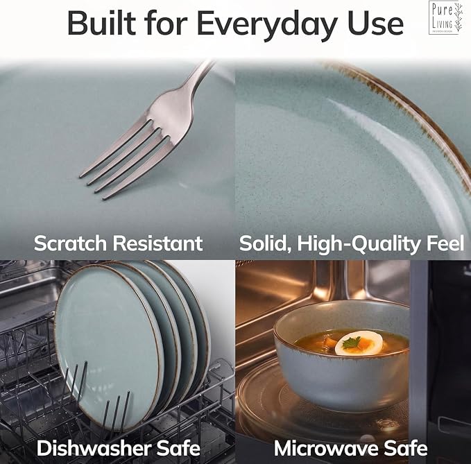 32 Piece Stoneware Dinnerware Set - Image 4