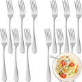 36 Piece Dinner Forks Set, Food-Grade Stainless Steel Forks Silverware by WISKEMA