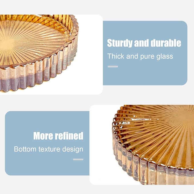 6 Pcs Modern Clear Coasters, Crystal Coaster, Glass Coasters | Amber Coasters - Image 3