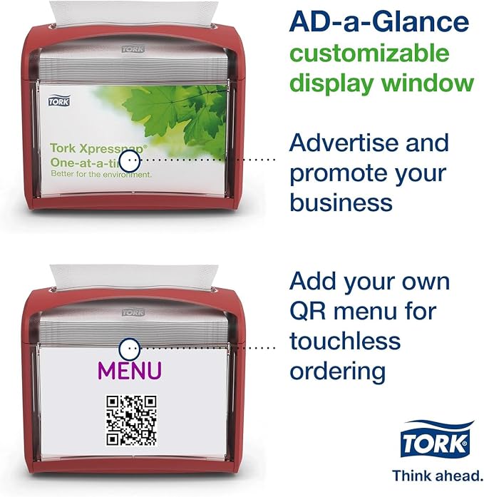 Tork Xpressnap Tabletop Napkin Dispenser Red N4, 6236100 | Signature Range - Image 3