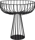 Serax Home Decor Fruit Bowl | Metal sculptures interior accessories by Antonino Sciortino | Oval Iron Kitchen Basket | Modern House Decor or Kitchen Storage for Counter and Table (bread basket, black)