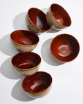 5.5" Cereal Bowls & Dessert Bowls Set of 6-22 Oz Small Bowls for Kitchen-Ceramic Bowl for Cereal, Soup, Oatmeal, Salad, Ramen, Noodle, Rice, Yogurt-Dishwasher & Microwave Safe, Brown Yellow