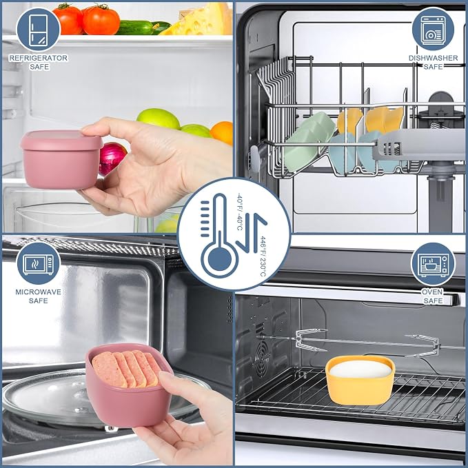 4 pcs 7 oz Silicone Snack Containers - Image 5