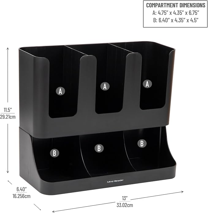 Mind Reader Condiment Station, 13 Inch Countertop Coffee Bar Organizer - Image 3