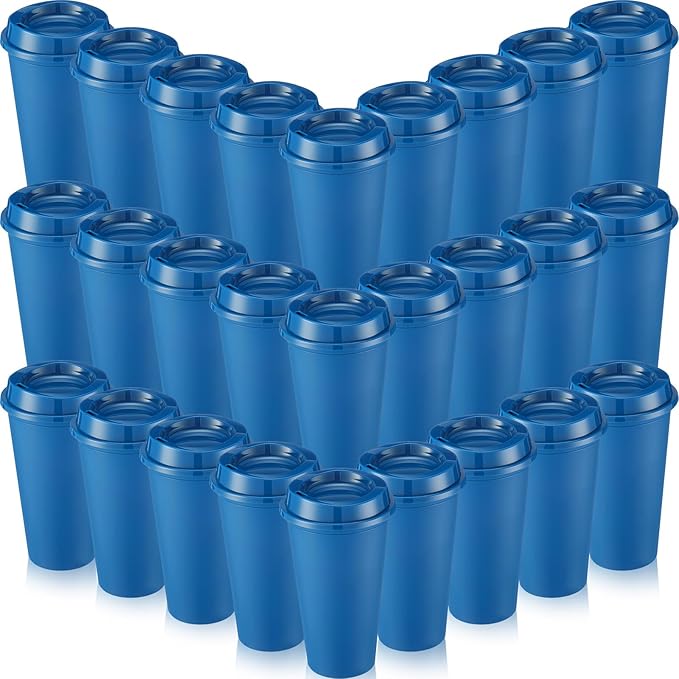 Honeydak 30 Pack 16 oz Reusable Coffee Cups by Honeydak