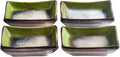 Porcelain Dipping Bowl Set of 4, 3.4" Rectangular Small Soy Sauce Dishes | by Whitenesser