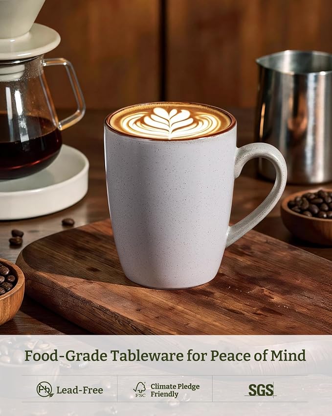 famiware Venus Coffee Mugs Set of 4, 13 oz Ceramic Stoneware Mug Cup Set | - Image 2