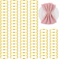 100 Pcs Gold Napkin Rings, Metal Napkin Ring Napkins Holders Buckles, Stylish by Unknown