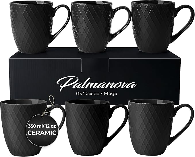 MIAMIO - Coffee Mugs Set of 6 - Palmanova Collection | Modern matte ceramic mug by MIAMIO