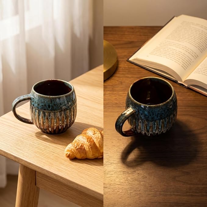 13oz Large Ceramic Coffee Mug, Microwave Safe, Dishwasher Safe - Image 7