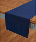 Solino Home Linen Royal Blue Table Runner 156 Inches Long - Athena, 100% Pure Linen Dining Table Runner 14 x 156 Inch