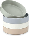 E-far Pasta Bowls Set of 4, 35oz Ceramic Large Salad Bowl Plates by E-far