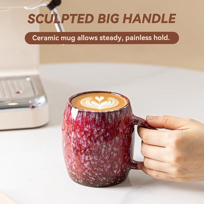 Sakura Nebula Ceramic Coffee Mug - 14 oz Unique Mug - Image 9